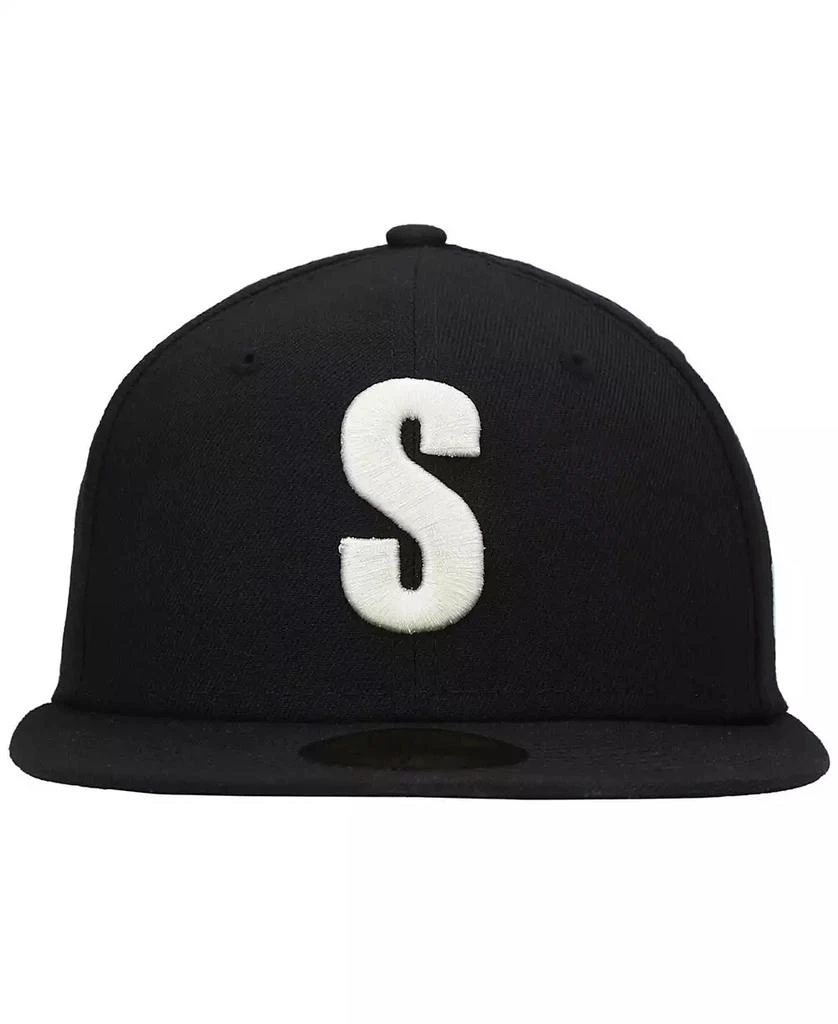 New Era Men's Black Seattle Mariners Cooperstown Collection Turn Back The Clock Steelheads 59FIFTY Fitted Hat 2