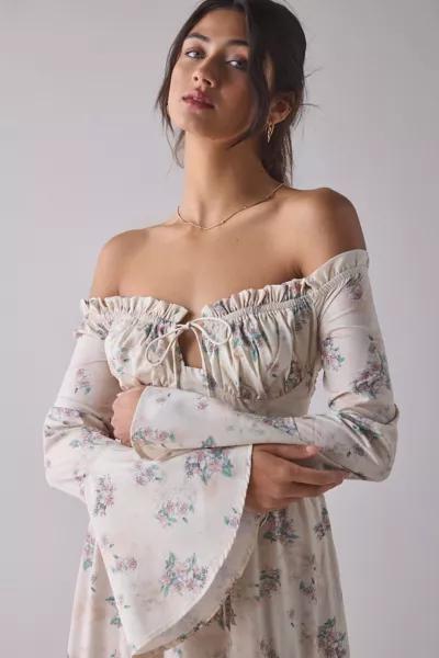 Kiss The Sky Kiss The Sky Off-The-Shoulder Bell Sleeve Maxi Dress