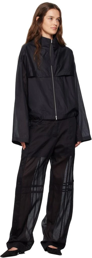 Jil Sander Black Cotton Muslin Trousers 4