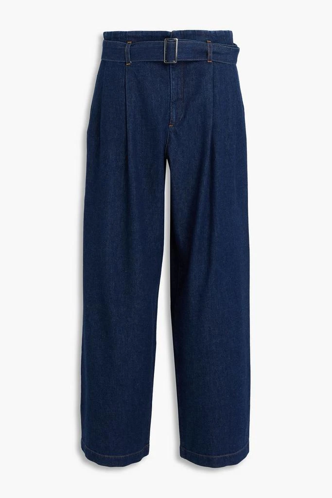 FRAME The Paper Bag belted pleated high-rise wide-leg jeans