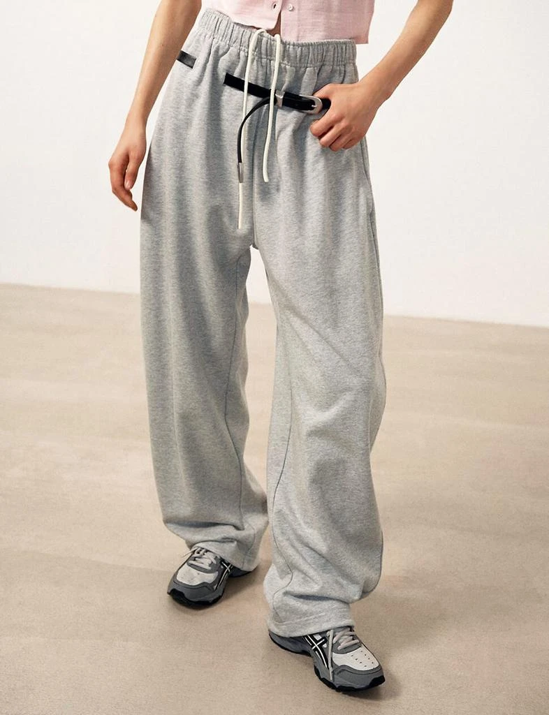 Pixie Market Belted Grey Sweatpants 3