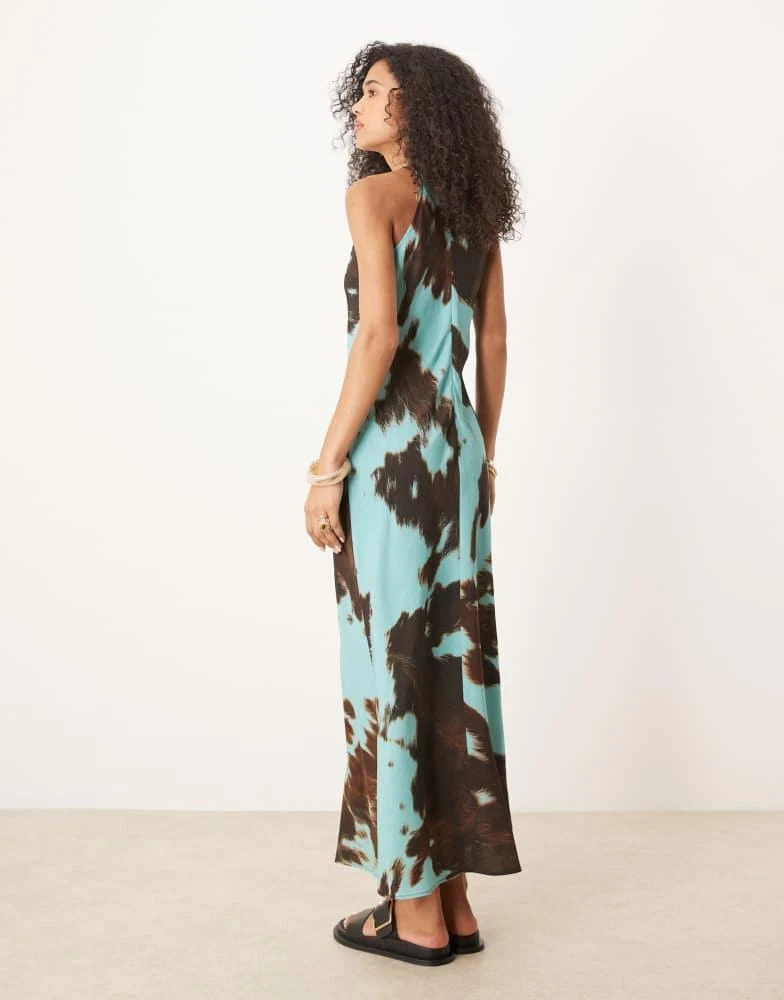 blue cow print dress Tuscany Boho Dress Paisley Print  House of Lacuna
