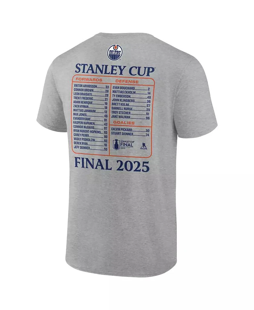 Fanatics Men's Steel Edmonton Oilers 2025 NHL Stanley Cup Playoffs Roster T-Shirt 3