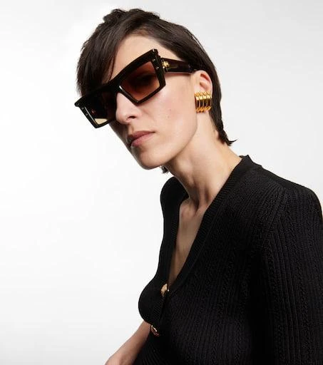 Balmain Logo-embossed square sunglasses 4