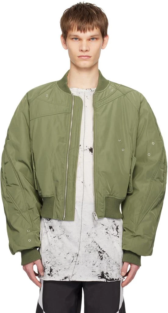 Heliot Emil SSENSE Exclusive Green Tranquil Bomber Jacket 1