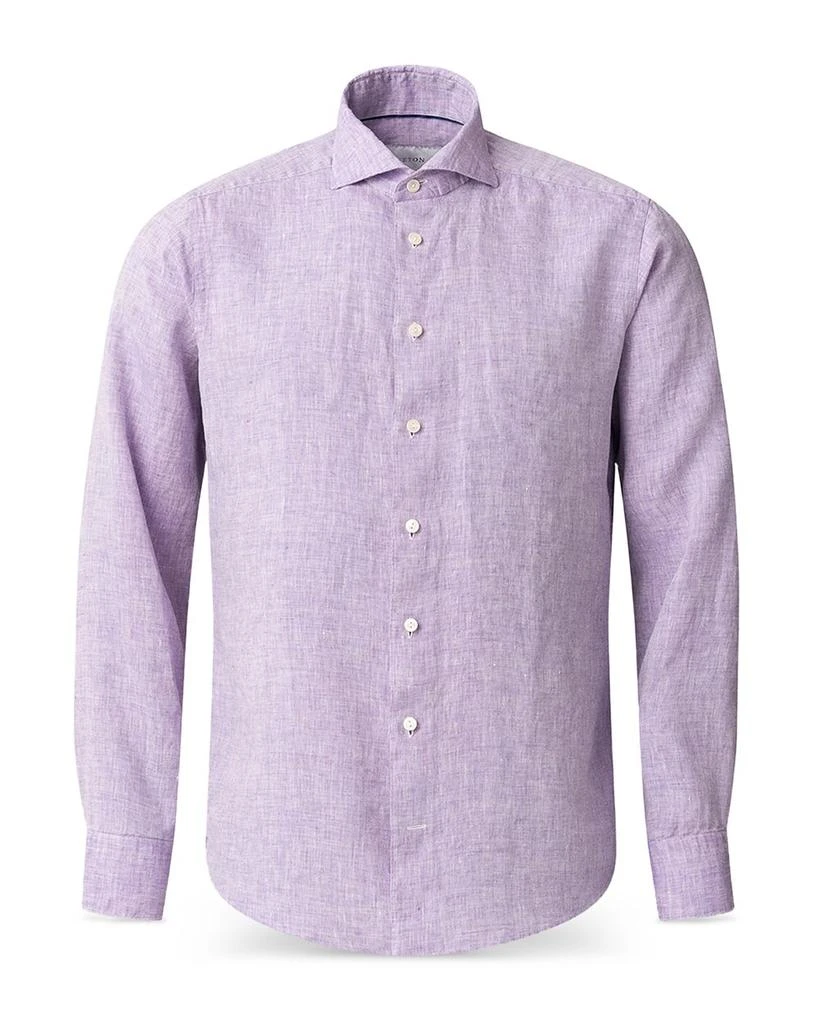 Eton Contemporary Fit Solid Linen Shirt 7
