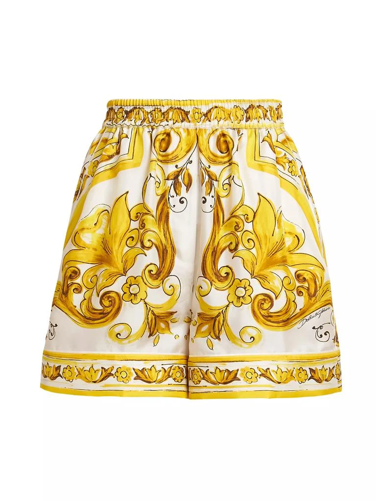 Dolce & Gabbana Maiolica Silk Pajama Shorts 1