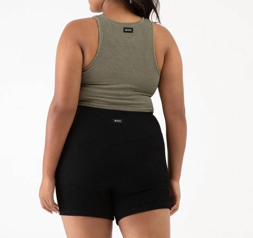 Bloch Bloch - Crinkle Washed Racerback Crop Tank Top