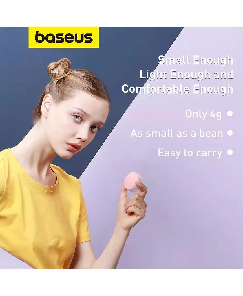 Baseus Bowie WM01 True Wireless Earbuds Bluetooth Headphones - White 4