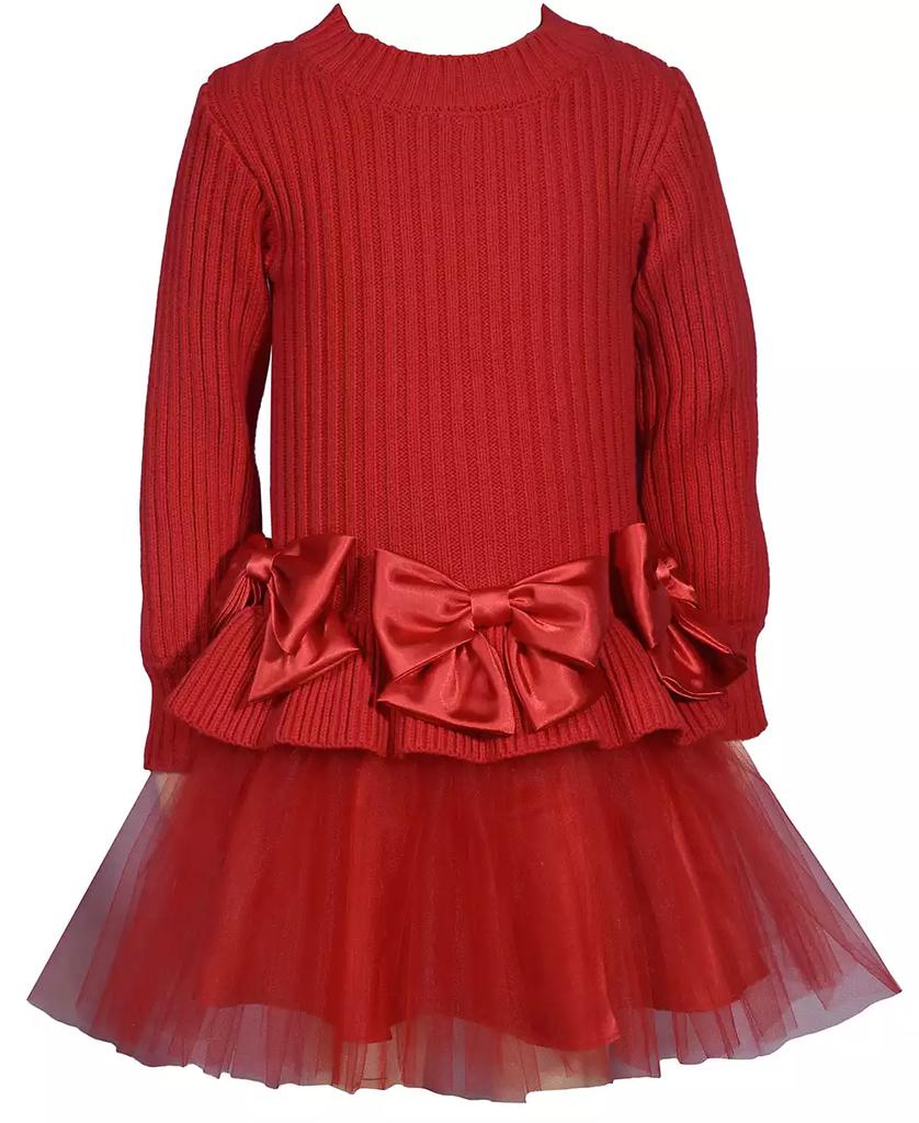 Bonnie Jean Little Girls Rib Sweater Knit Dress