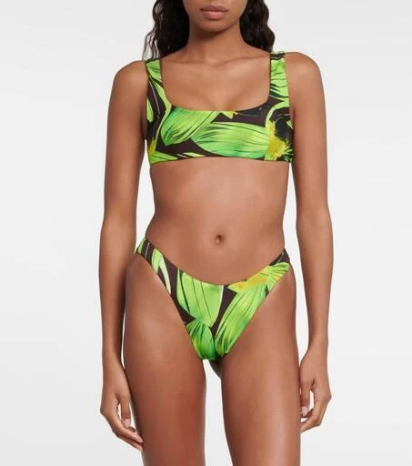 LOUISA BALLOU Scoop printed bikini top 2
