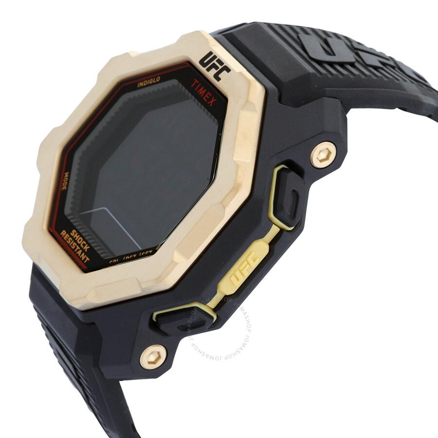 Timex UFC Knockout Alarm Quartz Digital Black Dial Men's Watch TW2V89000