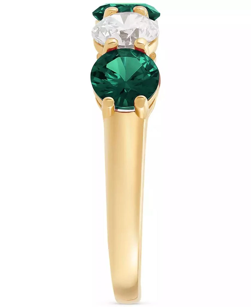 Grown With Love Lab Grown Emerald (1-1/3 ct. t.w.) & Lab Grown Diamond (1 ct. t.w.) Five Stone Ring in 14k Gold (Also in Lab Grown Ruby & Lab Grown Sapphire) 7