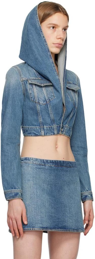 Alaïa Blue Hooded Denim Jacket 2