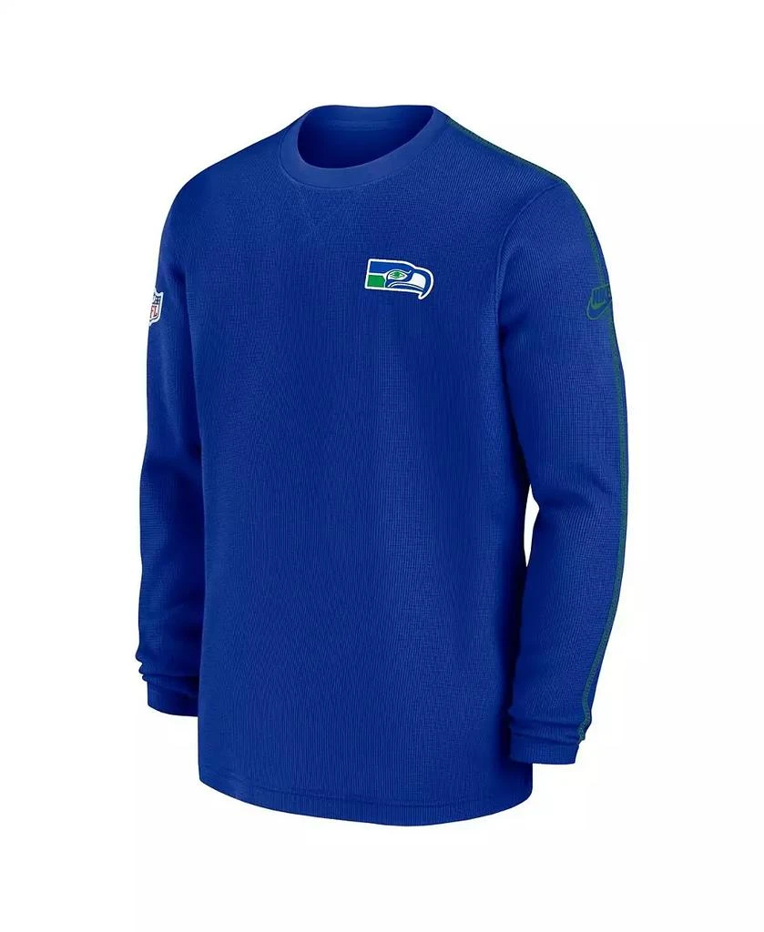 NIKE Men's Royal Seattle Seahawks Alternate Logo Coach Long Sleeve T-Shirt 2