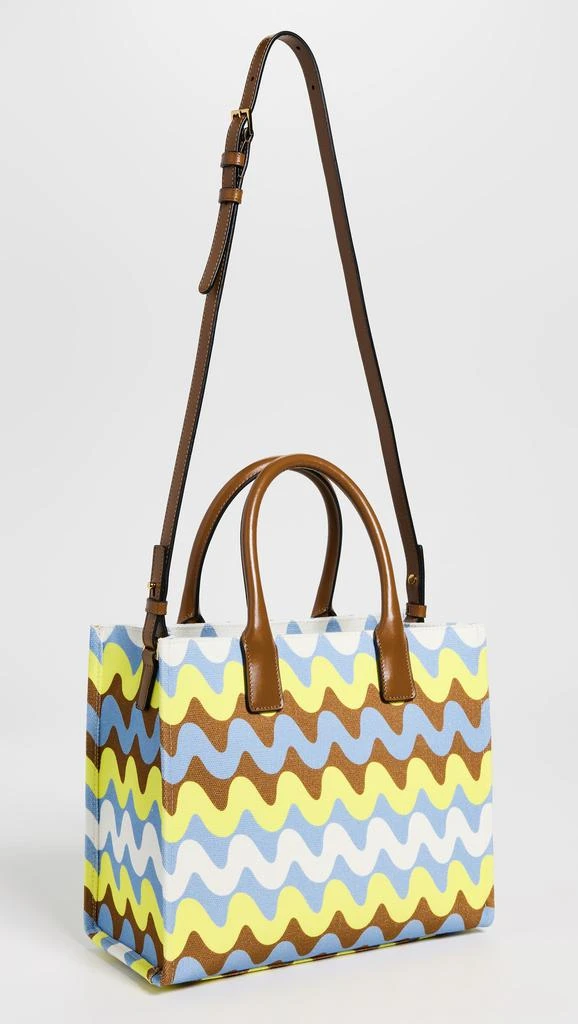 Versace Small Fabric and Lambskin Leather Tote 3