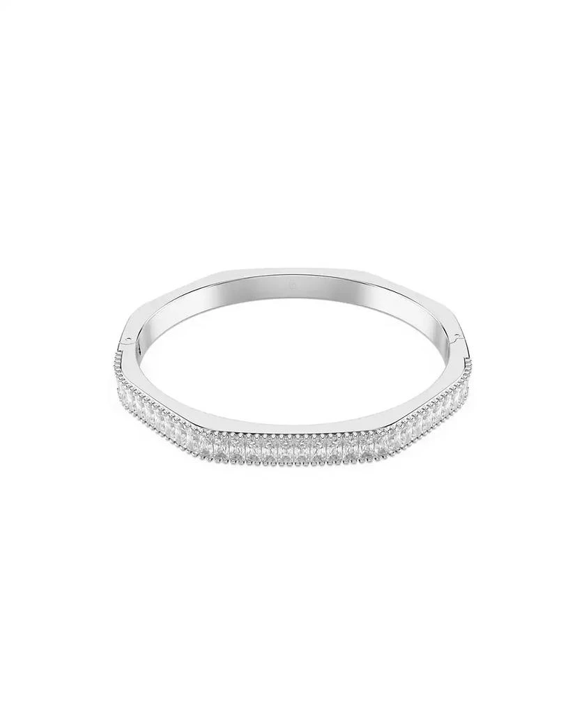 Swarovski Matrix Baguette Cut White Rhodium Plated Bangle Bracelet