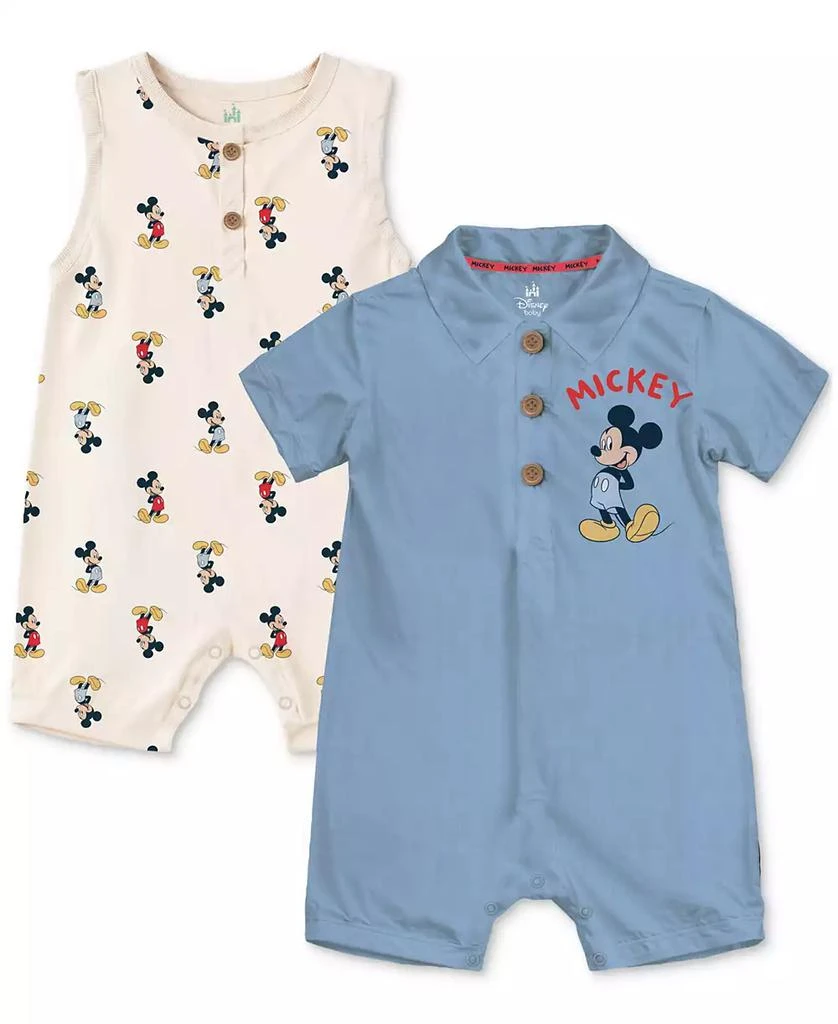 Disney Baby Boys Mickey Mouse Cotton Rompers, 2 Piece Set 1