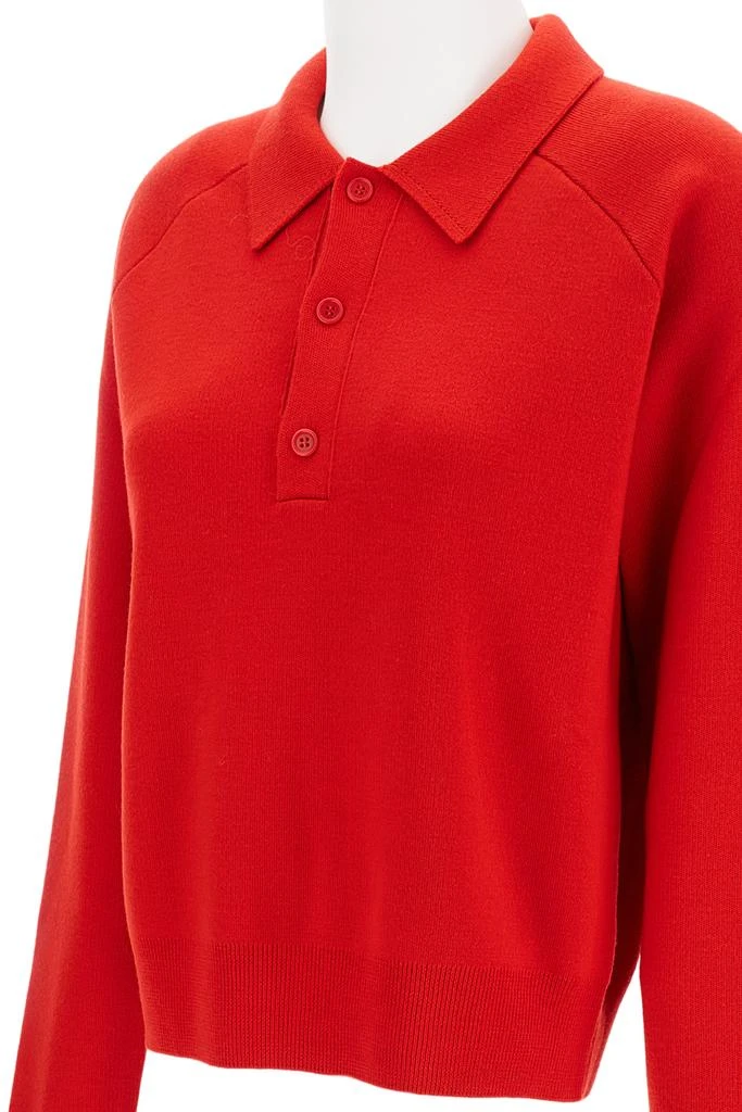 META CAMPANIA Classic Red Merino Wool Polo Sweater 3