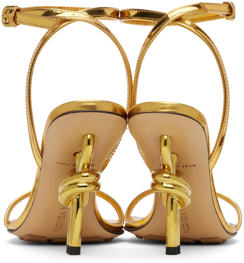 Bottega Veneta Gold Knot Sandals
