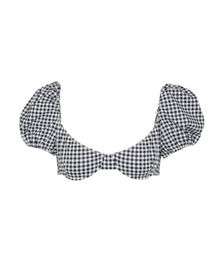 Caroline Constas Skyros checked bikini top