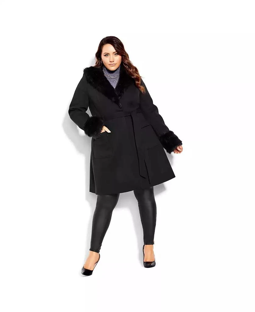 City Chic Women
s Make Me Blush Coat 3