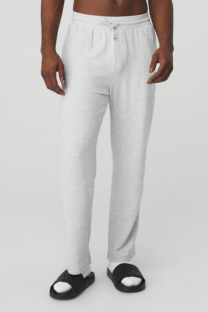 Alo Micro Waffle Fast Break Sweatpant - Athletic Heather Grey