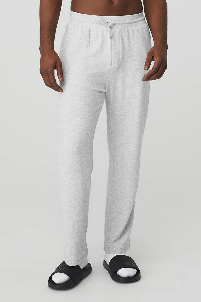 Alo Micro Waffle Fast Break Sweatpant - Athletic Heather Grey 1