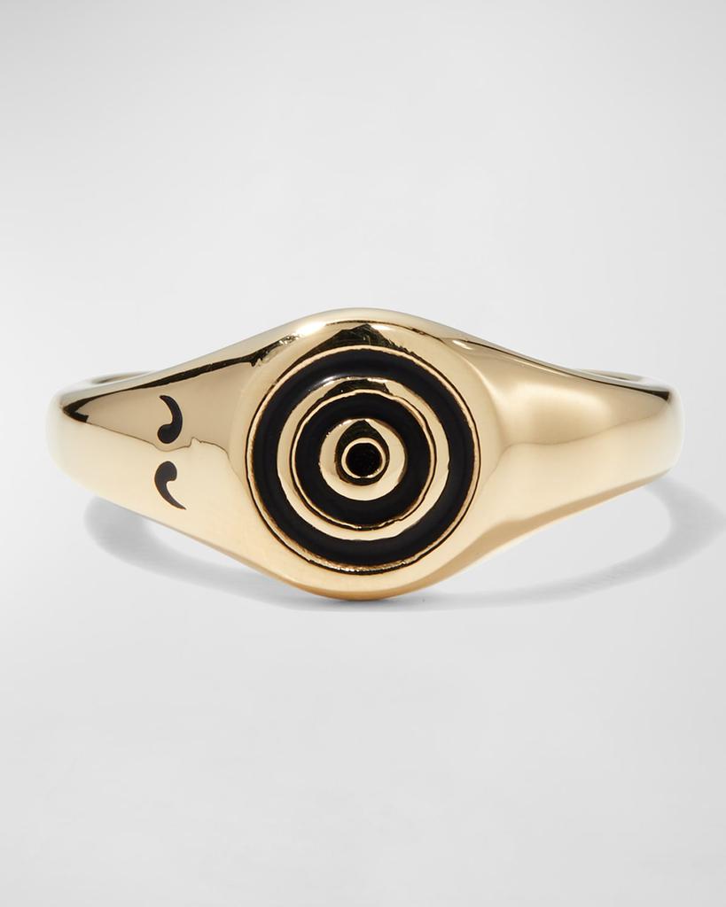 Marco Dal Maso Men's Yellow Gold Acies Ipnotic Signet Ring
