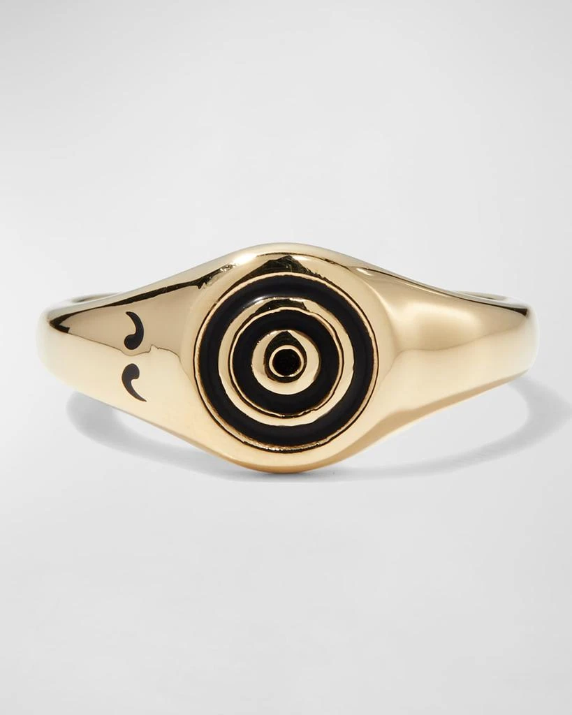 Marco Dal Maso Men's Yellow Gold Acies Ipnotic Signet Ring 1