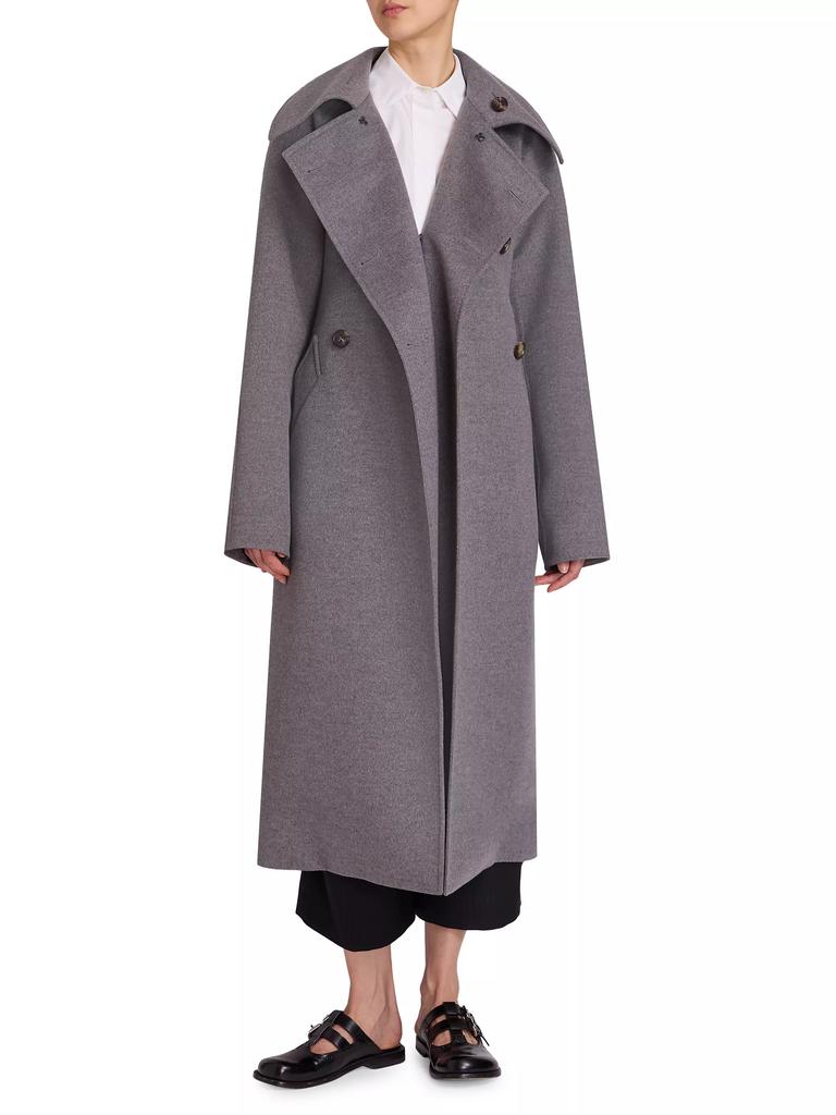 コート LOEWE WOOL AND CASHMERE BLEND COAT Coat in wool and cashmere Black - LOEWE