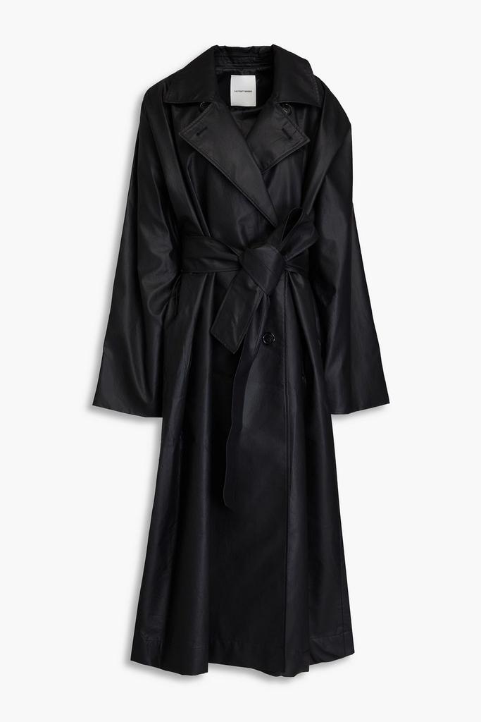 Le 17 Septembre Belted coated-cotton trench coat