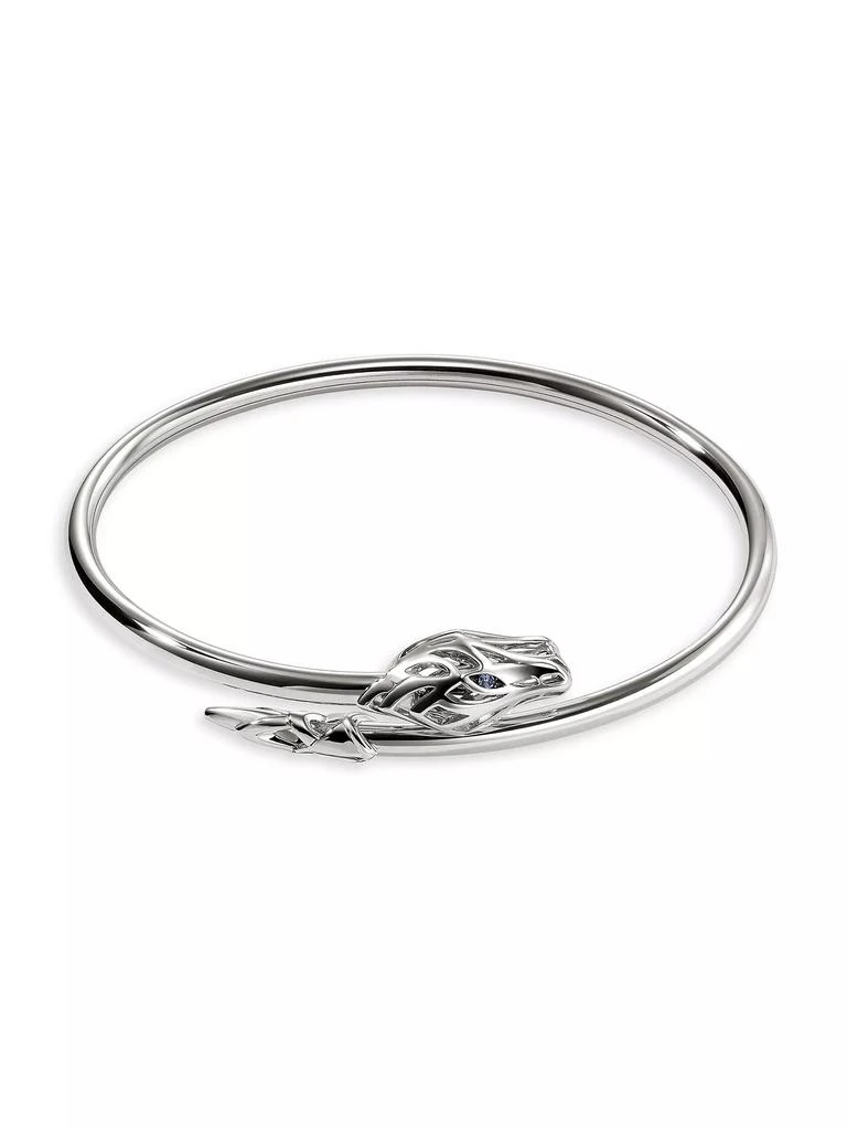 John Hardy Naga Dragon Sterling Silver & Blue Sapphire Slim Cuff 3