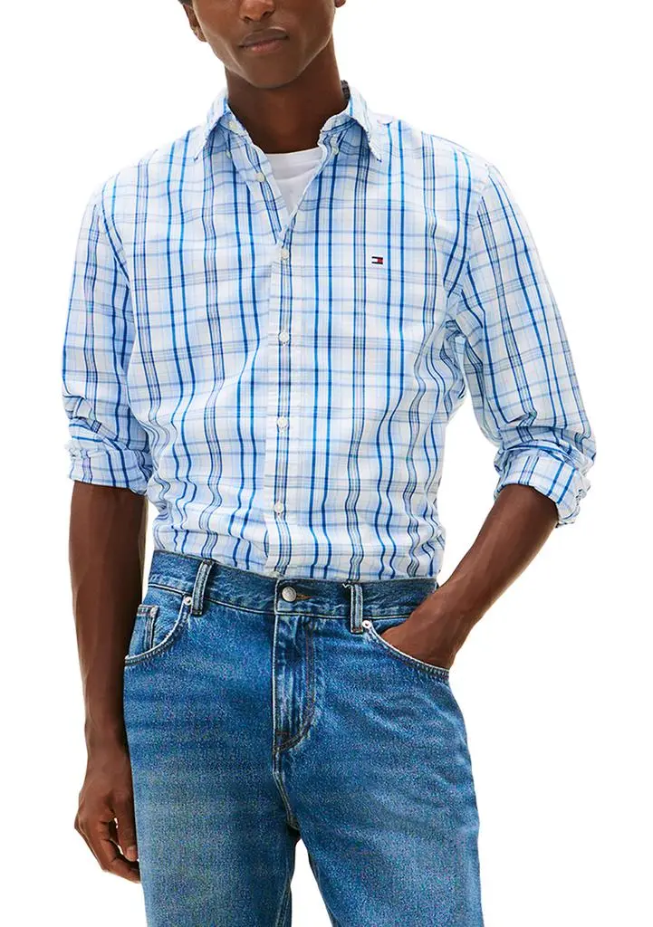 Tommy Hilfiger Men's Check Flex Poplin Shirt