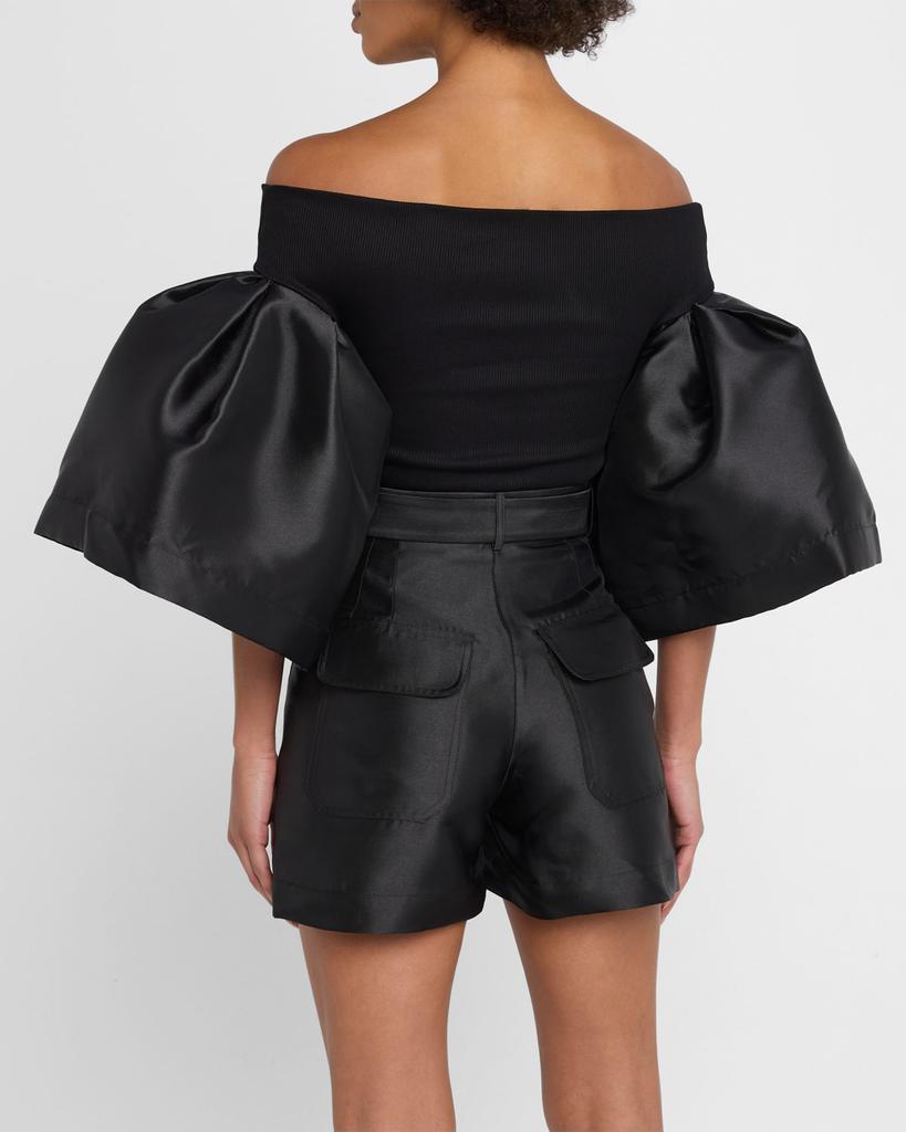 Marqes′ Almeida - puf tops BLACK TURTLENECK PUFF SLEEVE TOP – MARQUES ' ALMEIDA