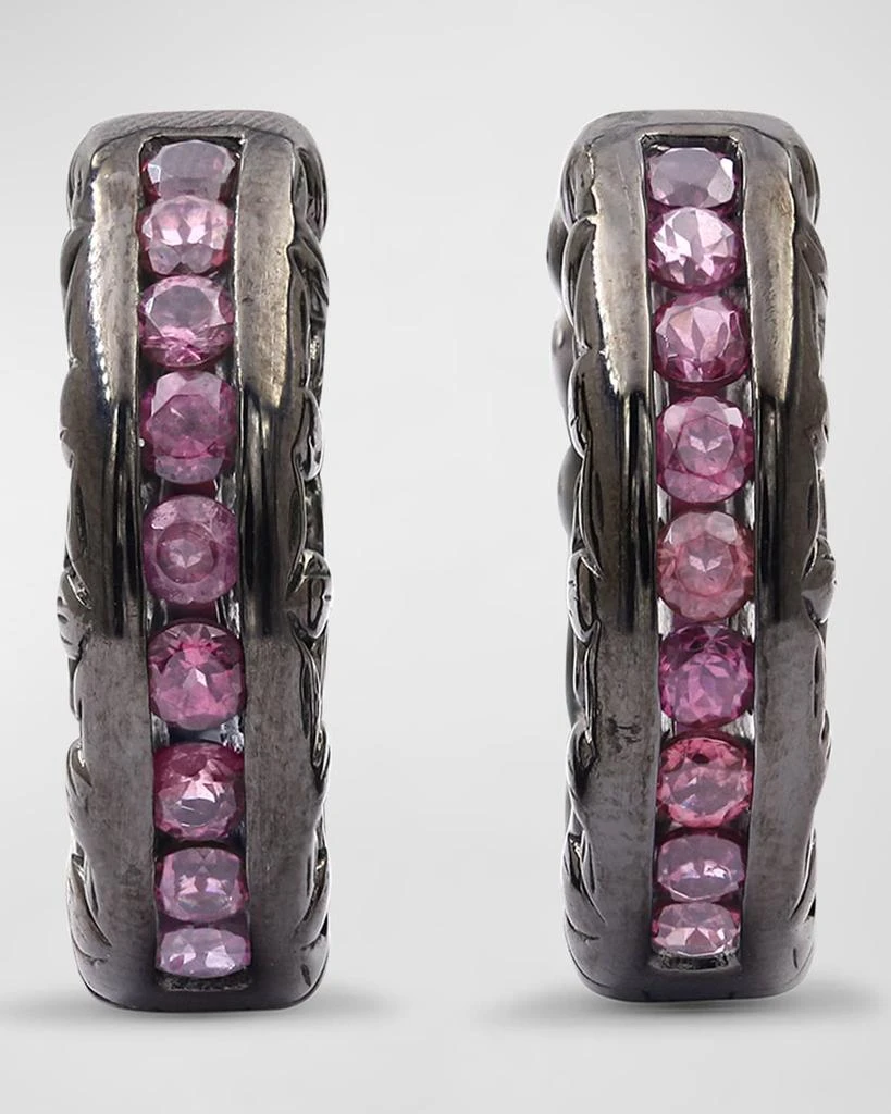 Stephen Dweck Rhodolite Garnet Hoop Earrings 1