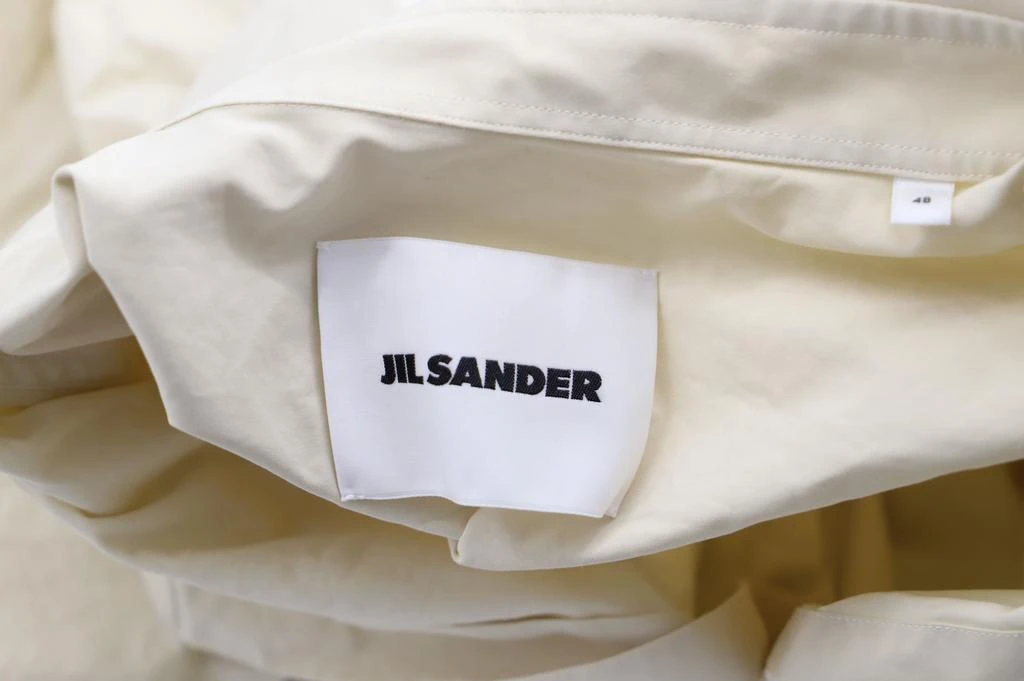 Jil Sander Never Fade Away Plaque Shirt in Beige Cotton 3
