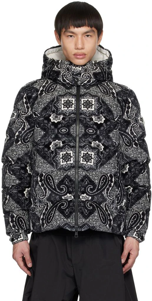 Moncler Black & White Graphic Down Jacket 1