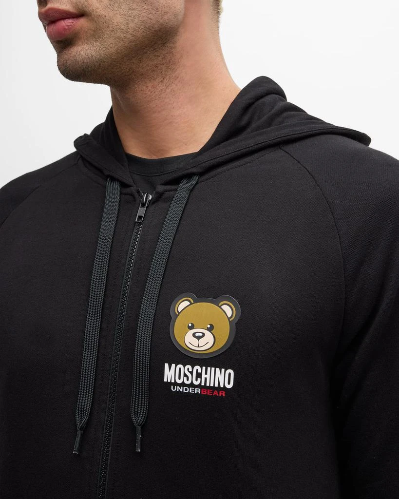 Moschino Men's Bear Logo Zip Hoodie 7