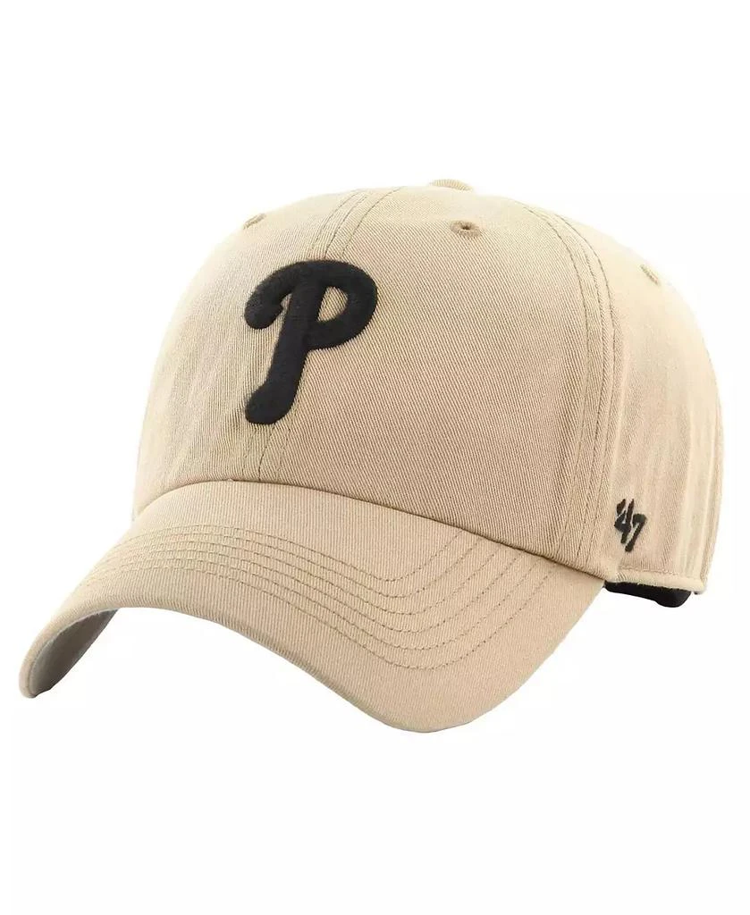 47 Brand Men's Khaki Philadelphia Phillies Dusted Franchise Fitted Hat 1
