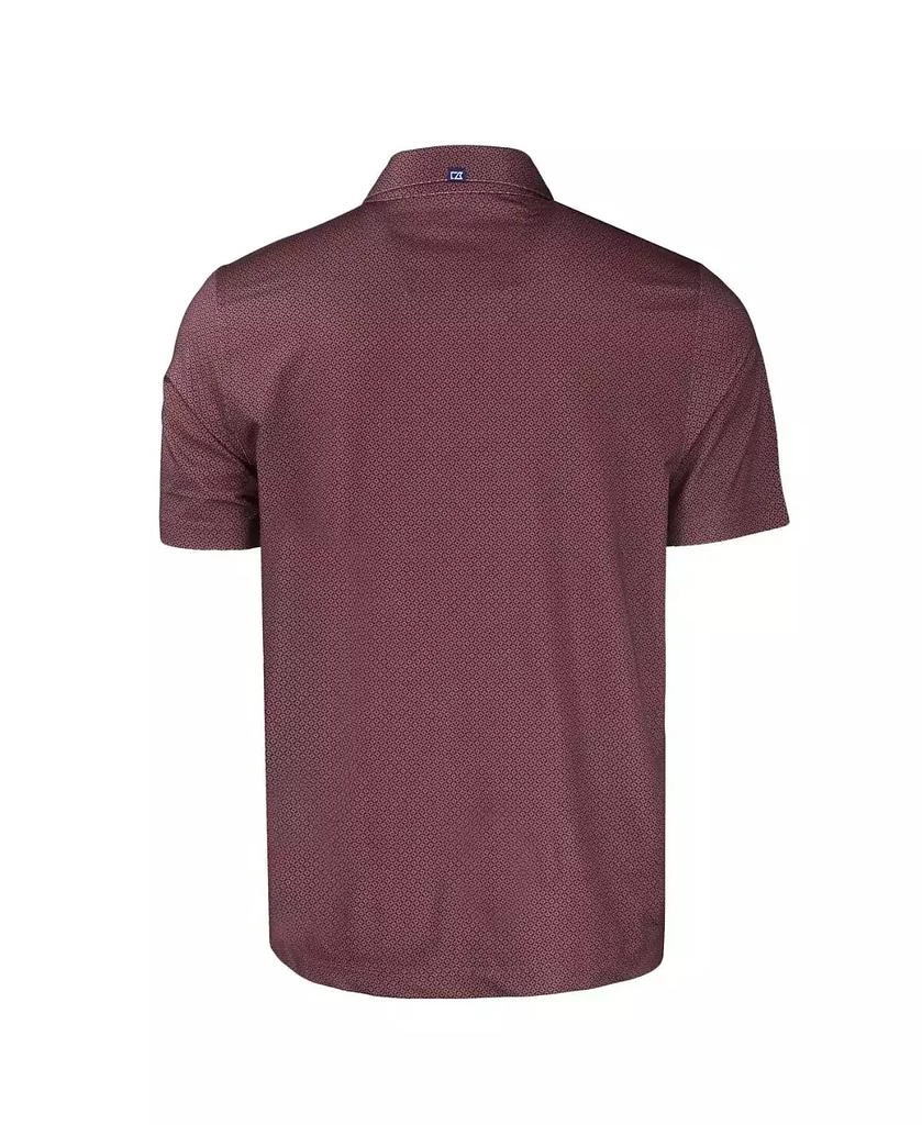 Cutter & Buck Men's Maroon Texas State Bobcats Pike Eco Tonal Geo Print Stretch Polo 3