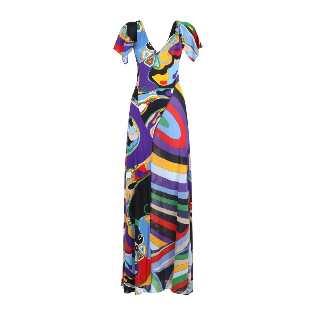 chinese dress ladies Pucci Fuchsia Swirl Sheer Maxi Dress main image 0