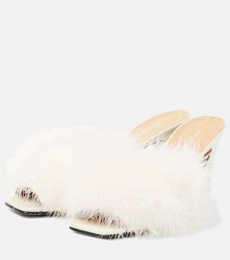 MAISON MARGIELA Feather-embellished mules 5