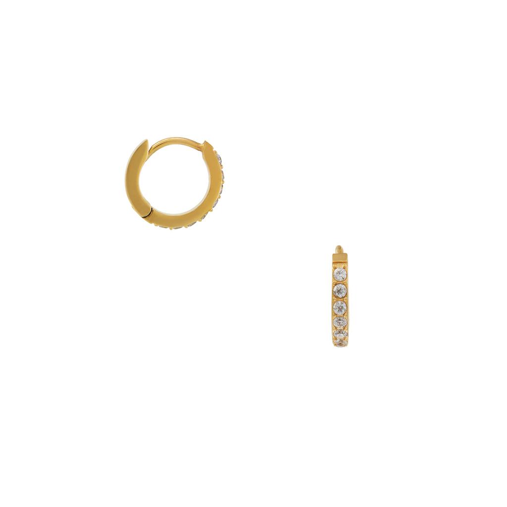 Orelia LUXE LUXE Pavé Huggie Hoop Earrings