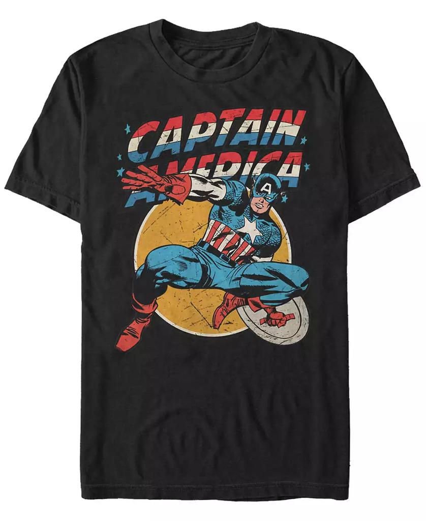 Marvel Marvel Men's Comic Collection Classic Captain America Strong Pose Short Sleeve T-Shirt
