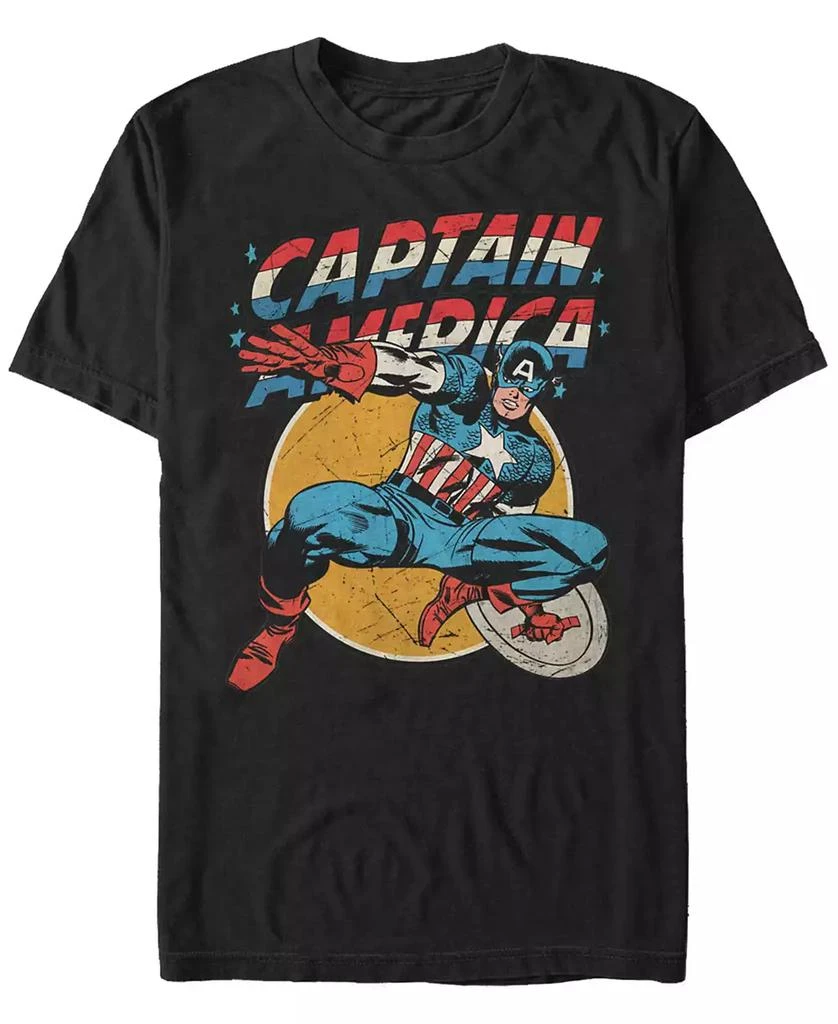 Marvel Marvel Men's Comic Collection Classic Captain America Strong Pose Short Sleeve T-Shirt 1