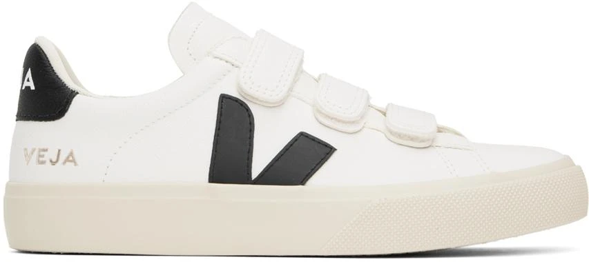 Veja White & Black Recife ChromeFree Leather Sneakers 1
