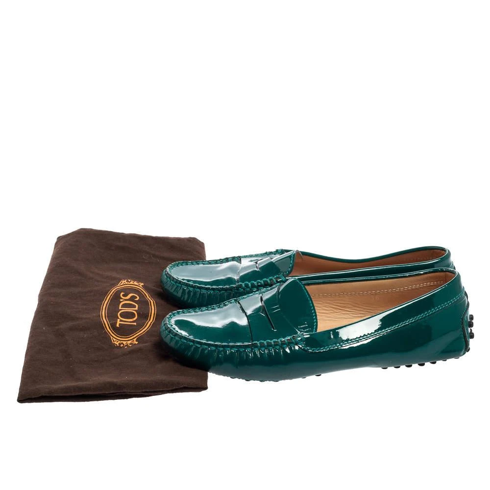 Tod's Tod's Green Patent Leather Gommini Penny Loafers Size 36 9