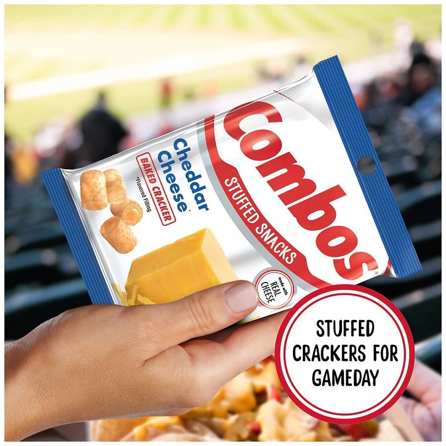 Combos Cheddar Cheese Cracker Baked Snacks Bag 7