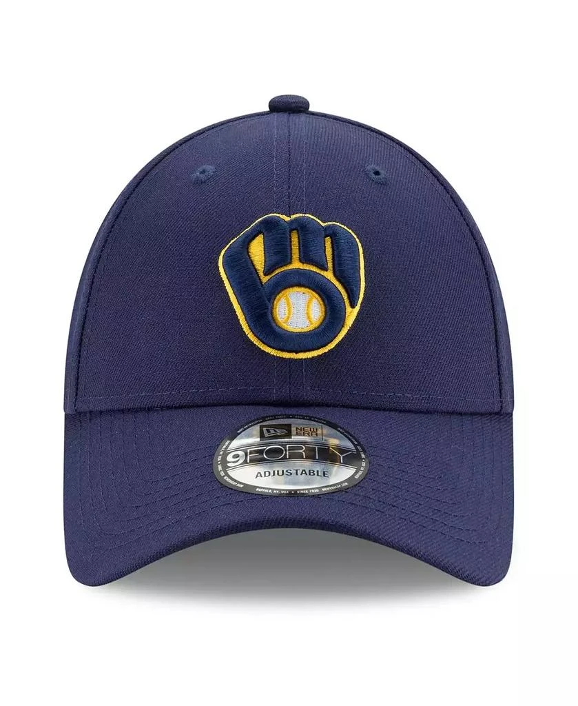 New Era Men's Navy Milwaukee Brewers 2024 MLB Postseason Side Patch 9FORTY Adjustable Hat 4